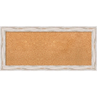 Framed Cork Board, Alexandria White Wash