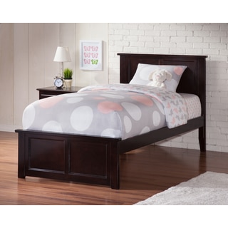 Atlantic Madison Espresso Twin XL Bed with Matching Footboard