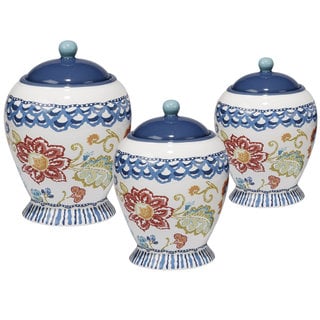 Certified International San Marino Multicolor Ceramic Canister Set (Pack of 3)