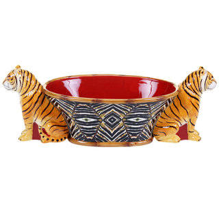 Tracy Porter for Poetic Wanderlust 'Imperial Bengal' 3-D Bengal Center Piece Bowl