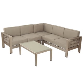 Salome 4-piece Sofa Set with Cushions by Christopher Knight Home