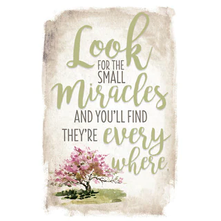 New Horizon 'Look For Small Miracles' 6-inch x 9-inch Wood Plaque with Easel