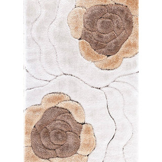 Astro Collection Rose Beige-smoke Turkish Area Rug (5'3 x 7'7)