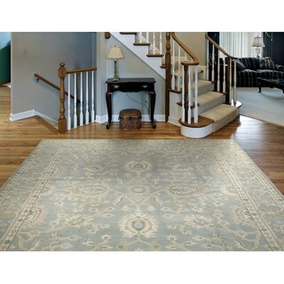 L and R Home Kareena Medium Blue Wool Indoor Area Rug (12' x 15')