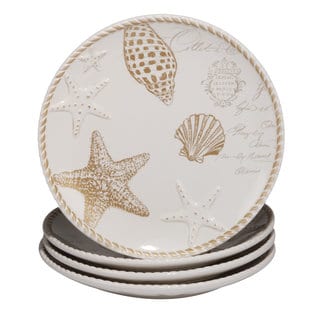 Certified International Coastal Discoveries Ceramic 11-inch Dinner Plates (Pack of 4)