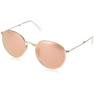 Ray-Ban RB3532 001/Z2 Round Metal Folding Gold Frame Copper Flash 50mm Lens Sunglasses