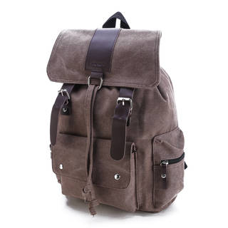 Something Strong Canvas Backpack with Leather Trim