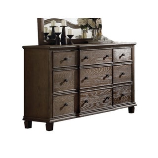 Acme Furniture Baudouin 9-drawer Weathered Oak Acacia, Veener Dresser