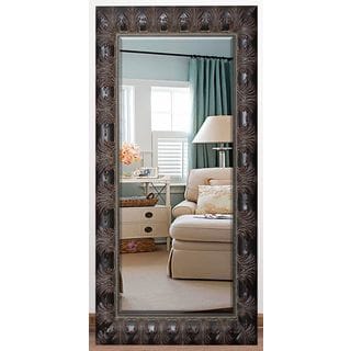 US Made Feathered Accent Beveled Full Body Mirror