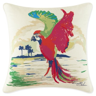 Tommy Bahama Multicolor Cotton Parrot Decorative Throw Pillow