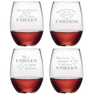 Unicorn Assortment Stemless Wine (Set of 4)