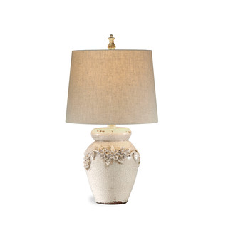 Eleanore 25-inch Off-white Ceramic Table Lamp