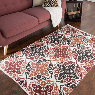 Windsor Home Chindi Damask Motif Accent Rug - 3.5' x 5'