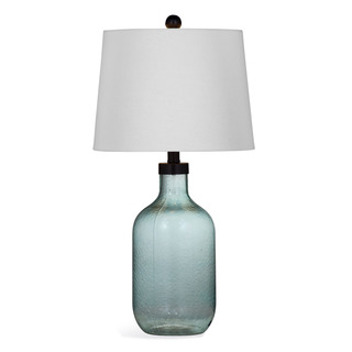 Savanna 25-inch Blue Glass Table Lamp