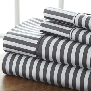 Merit Linens 4-piece Premium Ultra Soft Ribbon Pattern Bed Sheet Set