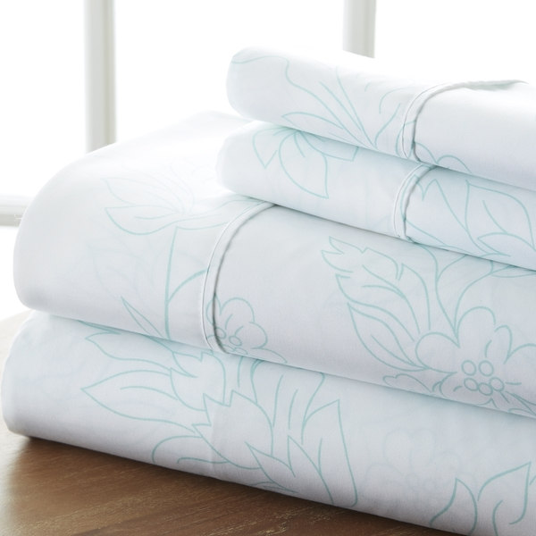 Merit Linens 4-piece Premium Ultra Soft Vine Pattern Bed Sheet Set
