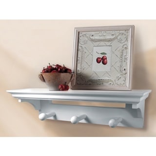 Lewis Hyman InPlace White Shelf with Pegs 17 inches wide