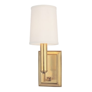 Hudson Valley Clinton 1-light Aged Brass Wall Sconce