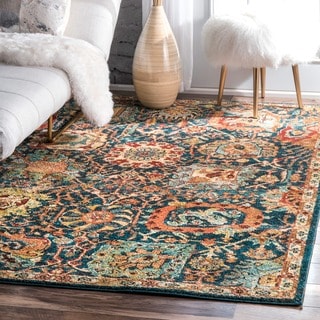 nuLOOM Traditional Oriental inspired Floral Rug (4' x 6')