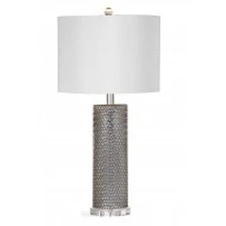 Nina 28-inch Silver Glass Table Lamp