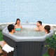 MSpa Premium Tuscany Hot Tub 4 Person Inflatable Plastic Wood Bubble Spa PM-610S