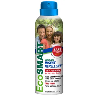 EcoSMART Deet-Free Organic Personal Insect Repellent Aerosol, 6-Ounce