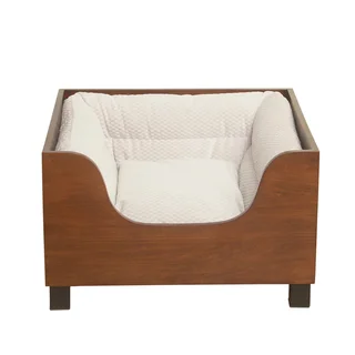 HomePop Decorative Wood Panel Pet Bed