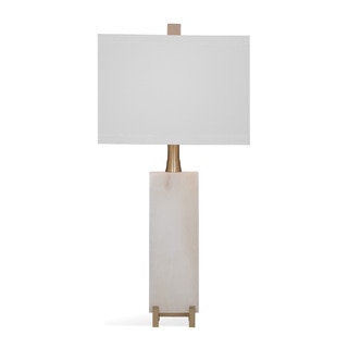 Bassett Mirror Company Amelie Off-white Glass 30-inch Table Lamp