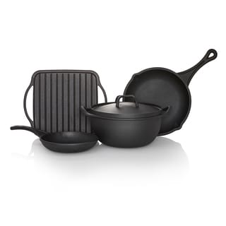 This Sabatier Black Cast Iron Preseasoned Rust Resistant Cookware (5 Piece Set)