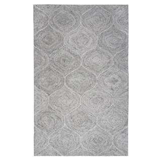 Brindleton Hand-Tufted Grey Trellis Wool Area Rug (9' x 12')