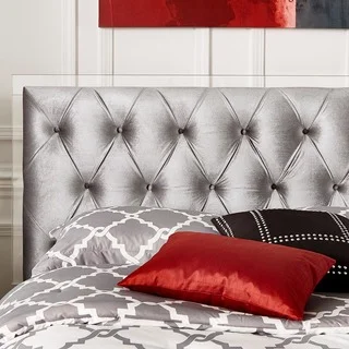 Anya Queen Size Velvet Button Tufted Headboard and Bed by INSPIRE Q