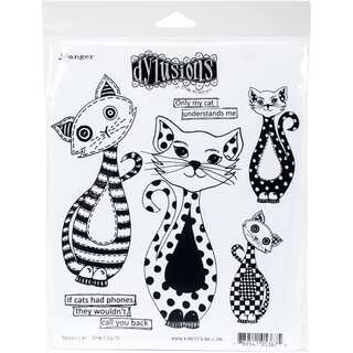 Dyan Reaveley's Dylusions Cling Stamp Collections 8.5X7-Puddy Cat