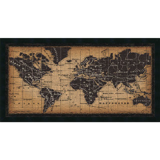 Framed Art Print 'Old World Map' by Pela Studio 42 x 22-inch