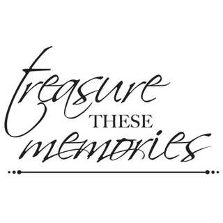 Mini Clear Stamps 2.25"X3"-Treasured Memories Words