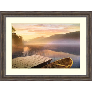 Framed Art Print 'Morning on the Lake' by Steve Hunkiker 49 x 37-inch