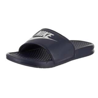 Nike Men's Benassi JDI Blue Synthetic Leather Sandals