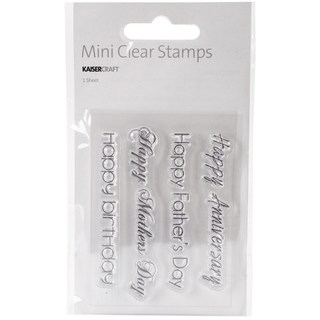 Mini Clear Stamps 2.25"X3"-Occasions Words