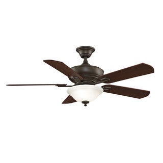 Camhaven - 52 inch - Oil-Rubbed Bronze with Cherry/Walnut Reversible Blades and Light Kit