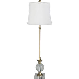 Quint Table Lamp with Gold Base and White Shade