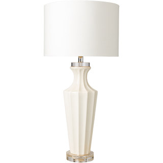 Bulmer Table Lamp with White Base and White Shade