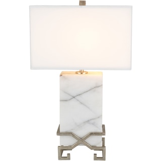 Dayine Table Lamp with White Base and White Shade