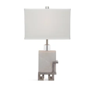 Brie 28-inch Silver Marble Table Lamp