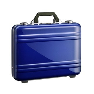 Zero Halliburton Classic Blue Polycarbonate Small Framed Attache Briefcase