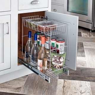 ClosetMaid Premium 8.75-inch 3-tier Compact Cabinet Pull-out Basket