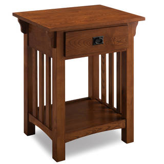 Wooden Contemporary Side Table with Drawer