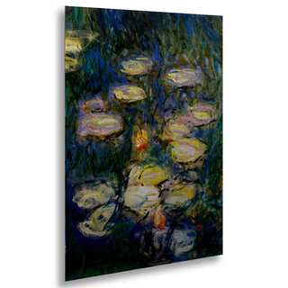 Claude Monet 'Water Lilies V 1840-1926' Floating Brushed Aluminum Art
