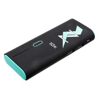 ZBANK 10000mAh Ultra-Compact High Speed Portable Charger With Dual Output, and LED indicator - Turquoise