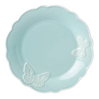 Lenox Butterfly Meadow Carved Blue Stoneware 9-inch Accent Plate
