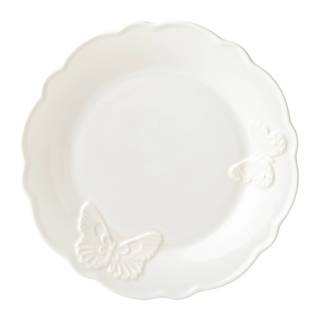 Lenox Butterfly Meadow Carved Vanilla White Stoneware 9-inch Accent Plate