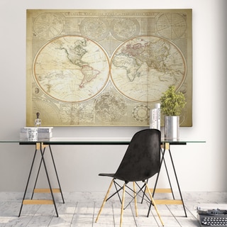 Vintage World Map II - Premium Gallery Wrapped Canvas